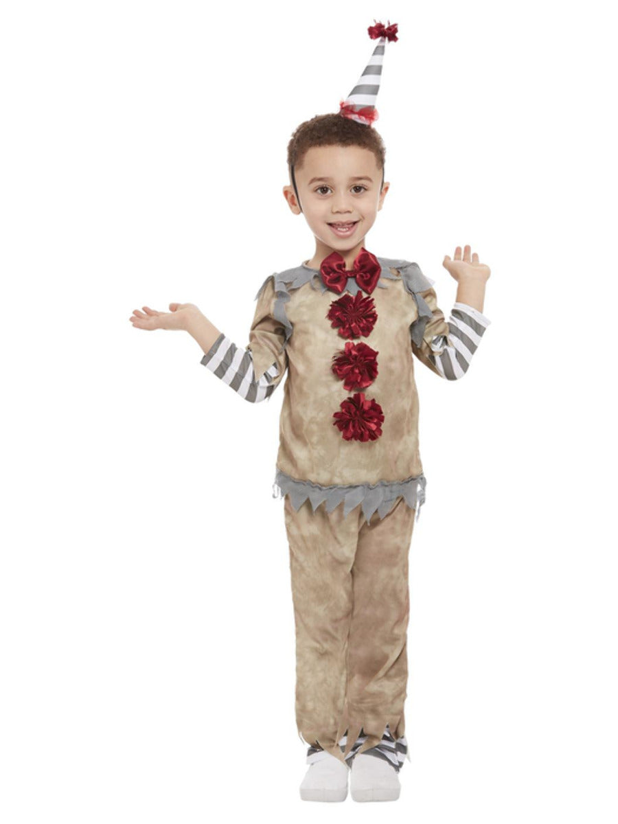 Toddler Vintage Clown Costume Grey WHOLESALE Alternative 1