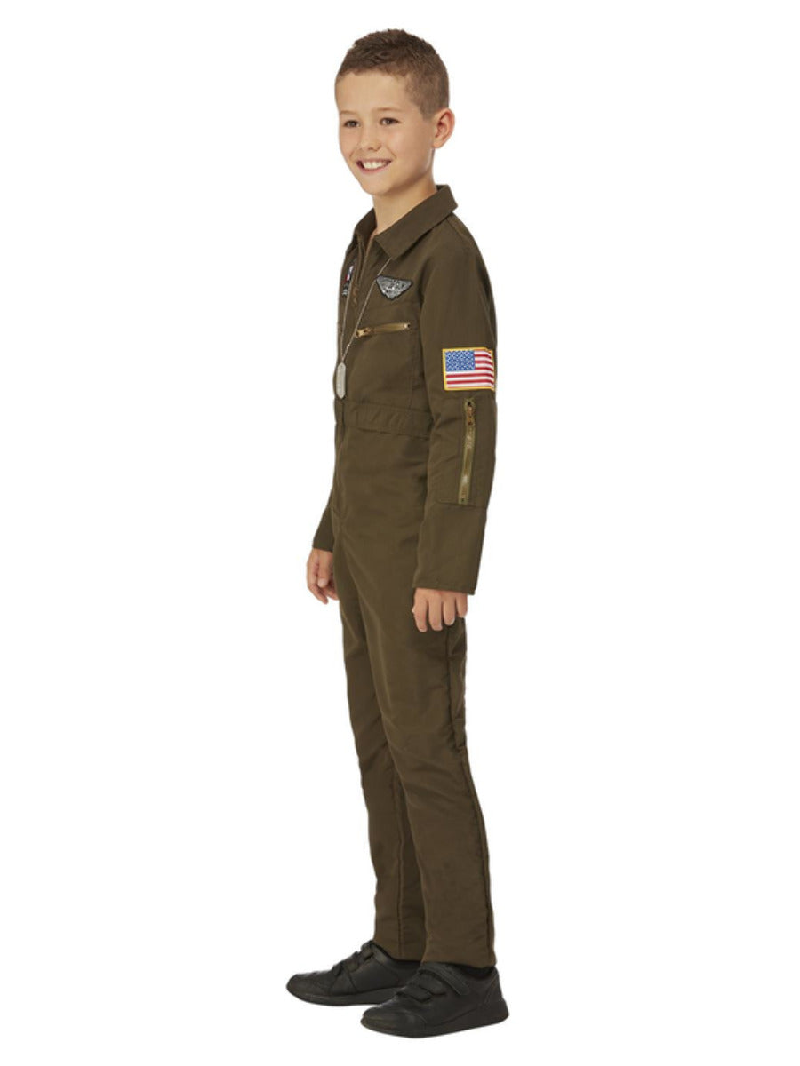 Top Gun Maverick Childs Aviator Costume Green WHOLESALE Side