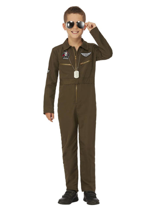 Top Gun Maverick Childs Aviator Costume Green WHOLESALE