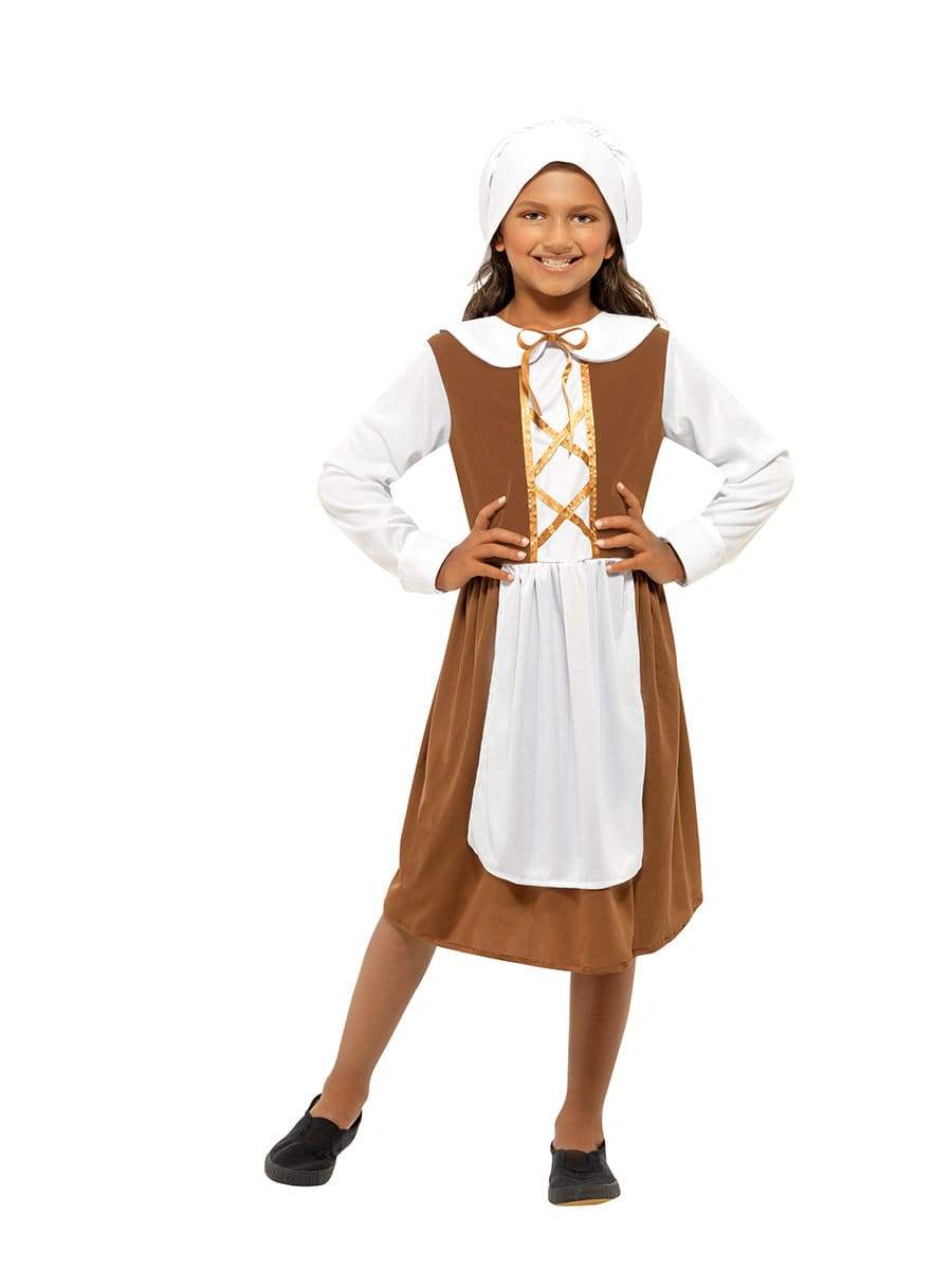 Tudor Girl Costume, Brown Wholesale